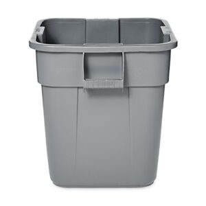 Rubbermaid Commercial Products BRUTE Square Bin Storage Container without Lid, 28-Gallon, Gray (FG352600GRAY)