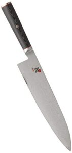 miyabi kaizen chef's knife, medium, black with red accent