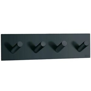 beslagsboden quadruple wall mounted hook finish: black matte stainless steel