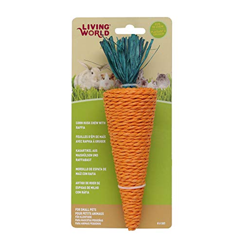 Living World Nibblers Corn Husk Pet Chew, Carrot