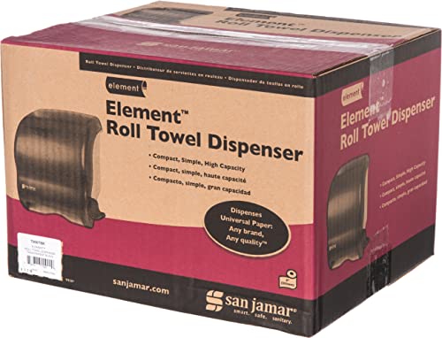 San Jamar Classic Element Plastic Lever Roll Towel Dispenser, Black Pearl