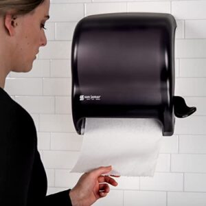 San Jamar Classic Element Plastic Lever Roll Towel Dispenser, Black Pearl