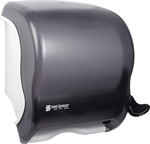 San Jamar Classic Element Plastic Lever Roll Towel Dispenser, Black Pearl