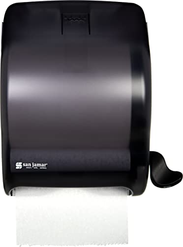 San Jamar Classic Element Plastic Lever Roll Towel Dispenser, Black Pearl