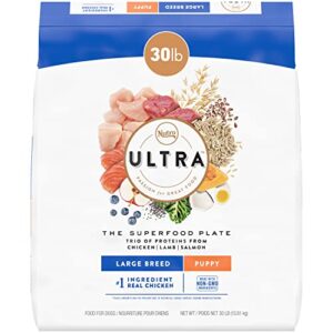 nutro ultra large breed puppy high protein natural dry dog food with a trio of proteins from chicken, lamb and salmon, 30 lb. bag