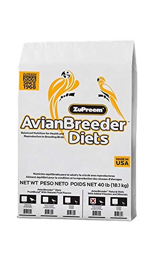 ZuPreem Fruit Blend Cockatiel Avian Breeder Diet 40lb