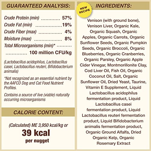 Primal Freeze Dried Cat Food Nuggets Venison, Complete & Balanced Scoop & Serve Healthy Grain Free Raw Cat Food, Crafted in The USA (14 oz)