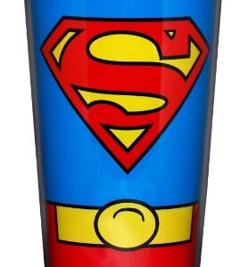 Superman Uniform 16 oz. Plastic Travel Mug