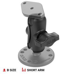 RAM Mounts RAP-B-201U-A Composite Double Socket Arm - Short Arm Compatible with B Size 1" Ball Components