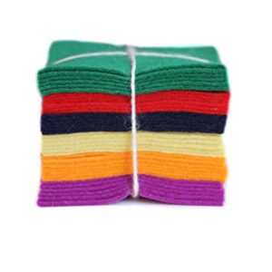 100% Wool Charm Pack from National Nonwovens 36-5" Squares Classic Colors