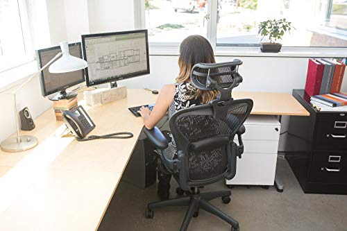 The Original Headrest for The Herman Miller Aeron Chair H3 Carbon | Colors and Mesh Match Classic Aeron Chair 2016 and Earlier Models | Headrest ONLY - Chair Not Included