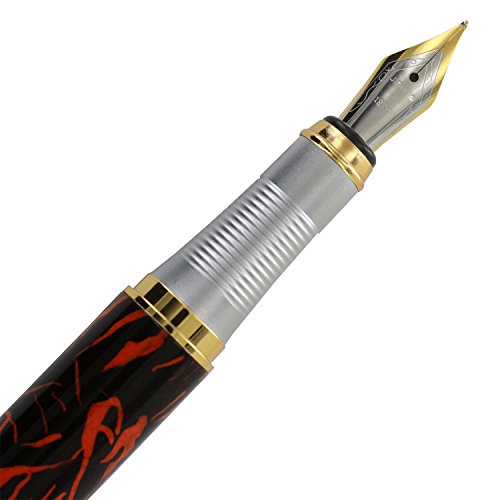 JinHao 250 Fountain Pen (Medium, Black & Red)