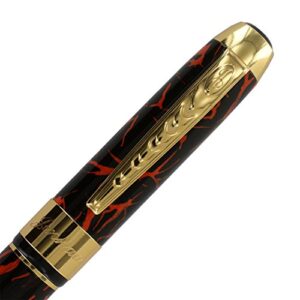 JinHao 250 Fountain Pen (Medium, Black & Red)