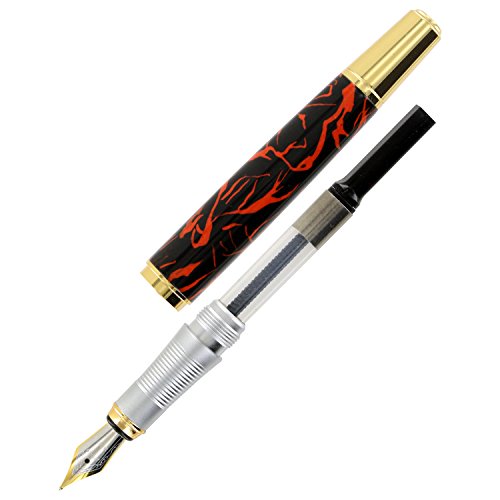 JinHao 250 Fountain Pen (Medium, Black & Red)