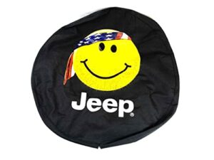 genuine jeep accessories 82212306 cloth spare tire cover with smiley face logo