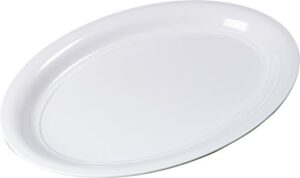 carlisle foodservice products displayware plastic catering platter 21" x 15" white