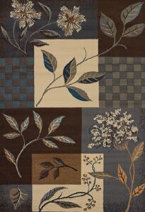 united weavers of america jasmine manhattan rug collection, 1' 10" by 3', light blue