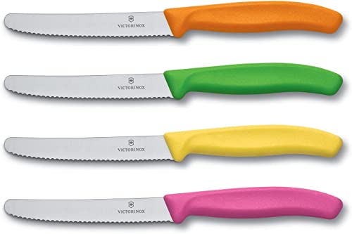 Victorinox Swiss Classic Multicolored 4-Piece Paring Knife Set - Durable, Ergonomic Paring Knives