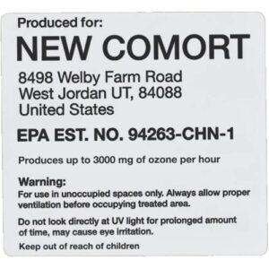 Commercial Air Purifier Cleaner Ozone Generator by New Comfort