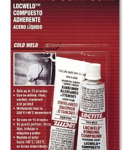 Loctite EA 9153 LocWeld, Two-Part Cold Weld Epoxy Adhesive: Heavy Duty, High-Strength, High-Temp, Oil Resistant 2 Tubes, 1oz Ea (PN: 37531-495540)