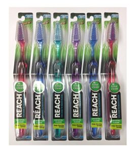 reach toothbrush crystal clean soft #10, 1 count (pack of 6)