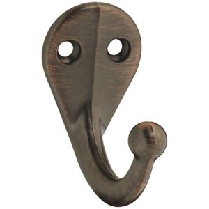 national hardware n334-748 mpb162 clothes hooks in antique bronze, 2 pack
