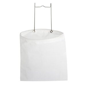 Smart Design Clothespin Bag Holder w/Hanging Hook - Non-Woven Material - for Outdoor Clothesline Cord, Clothes, Arts, Crafts - Home Organization (13 x 11 Inch) [White]