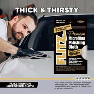 Flitz MC16164 Grey Thick 'n Thirsty 16" x 16" Microfiber Polishing Cloth