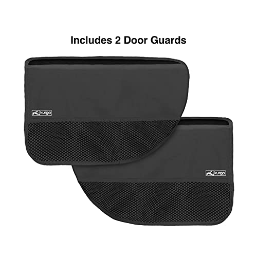 Kurgo Car Door Guard for Dogs, Pet Protector for Car Doors, Waterproof, Adjustable, Quick Installation, Storage Pockets, Fits Sedans and SUVs, Black, 1 Count (Pack of 1)