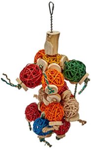 a&e cage company hb46520 java wood ball thing assorted bird toy, 10 by 14"