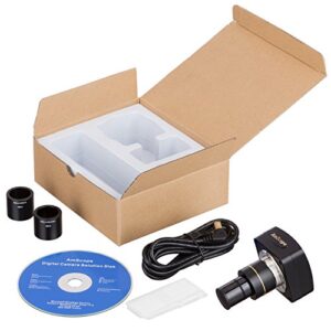 AmScope MU800-CK 8.0 MP USB2.0 Microscope Digital Camera + Calibration Kit, Compatible with Windows XP/Vista/7 and Mac OS 10.6 & Up