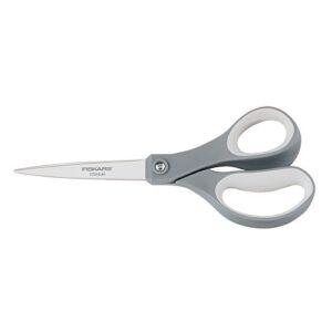 fiskars everyday titanium adult scissors 2 pack, 8 inch, gray