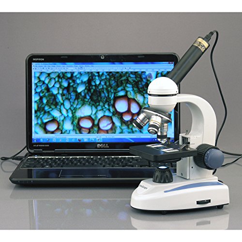 AmScope MD35 0.3MP Digital Microscope Camera for Still and Video Images, 40x Magnification, Eye Tube Mount, USB 2.0 Output, Includes Software