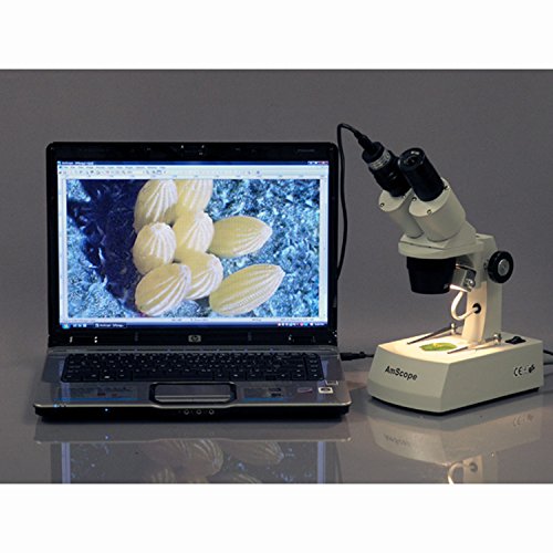 AmScope MD35 0.3MP Digital Microscope Camera for Still and Video Images, 40x Magnification, Eye Tube Mount, USB 2.0 Output, Includes Software