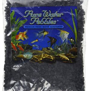 Pure Water Pebbles Aquarium Gravel, 2-Pound, Jet Black