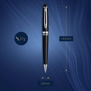 Waterman Expert Ballpoint Pen, Matte Black CT, Medium Nib, Blue Ink