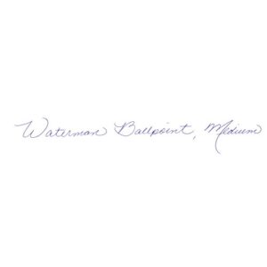 Waterman Expert Deluxe Ballpoint Pen, Gloss Black with Chrome Trim, Medium Point with Blue Ink Cartridge, Gift Box