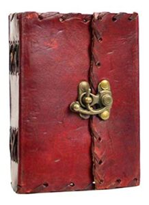 azuregreen - small 1842 poetry leather blank book