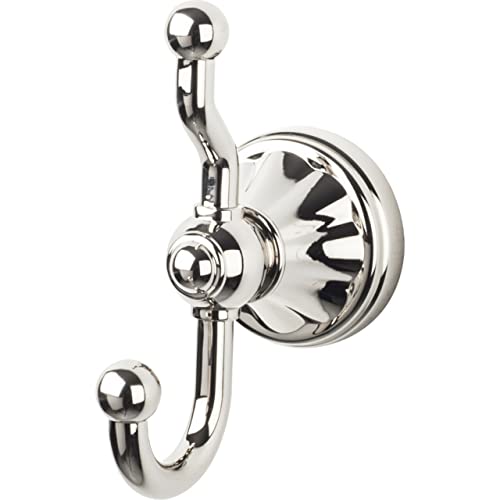 Top Knobs HUD2-PN Hudson Bath Double Hook Polished Nickel