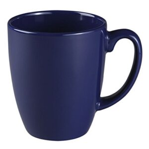 corelle livingware 11-ounce stoneware mug, cobalt (set of 4), 4 count (pack of 1), blue
