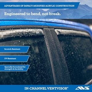 Auto Ventshade [AVS] In-Channel Ventvisor | 2011 - 2021 Jeep Grand Cherokee (Excludes Grand Cherokee L) - Smoke, 4 pc. | 194252