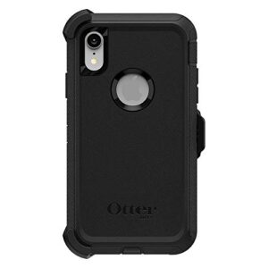 otterbox defender series case & holster for apple iphone xr -kickstand - black