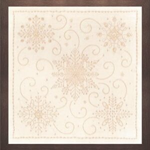 Janlynn Candlewick Decorative Pillow, Snowflake, Beige