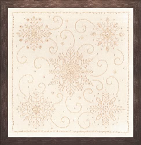 Janlynn Candlewick Decorative Pillow, Snowflake, Beige