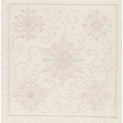 Janlynn Candlewick Decorative Pillow, Snowflake, Beige