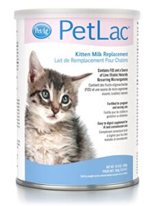 petag petlac milk powder for kittens - kitten formula milk replacer with vitamins, minerals, and amino acid - 10.5 oz