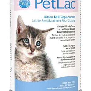 PetAg Petlac Milk Powder for Kittens - Kitten Formula Milk Replacer with Vitamins, Minerals, and Amino Acid - 10.5 oz