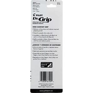 2 PACK: Pilot Dr. Grip Retractable Ballpoint Pen Medium Point Black Ink (36100)