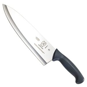 mercer culinary m18010 millennia black handle, 10-inch wide hollow ground, chef's knife
