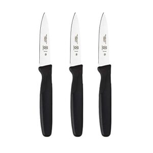 Mercer Culinary M23903 Millennia Black Handle, 3-Inch Slim Paring Knives (3-Pack), Paring Knife